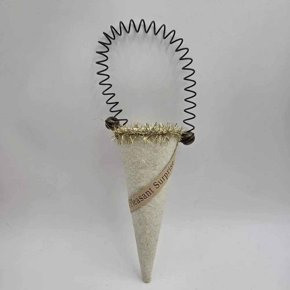 Vintage Wendy Addison Glitter Gift Cone 